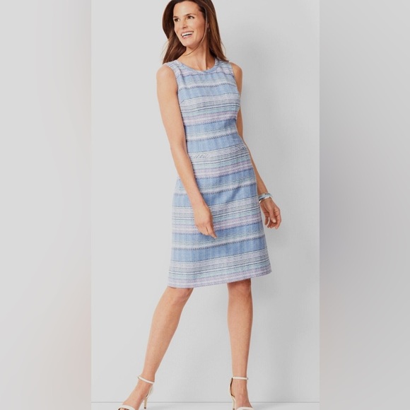 Talbot’s Tweed Striped Sleeveless Shift Dress ⭐️
Size - 4P  NWOT Retails $169 - Picture 1 of 6